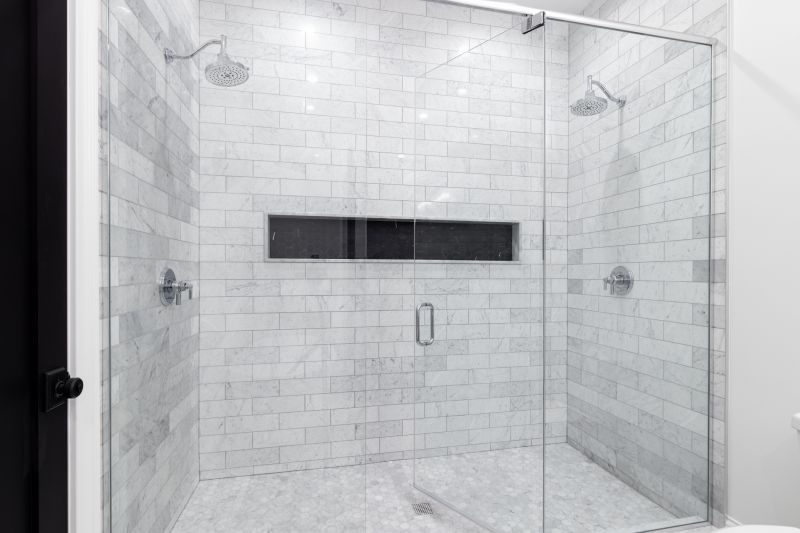 Contemporary Shower with Niches